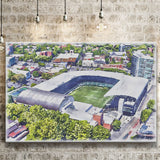Providence Park Stadium WaterColor Canvas Prints, Portland Oregon Watercolor, Stadium Art Gifts