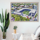 Providence Park Stadium WaterColor Framed Canvas Prints, Portland Oregon Watercolor, Stadium Art Gifts, Floating Frame