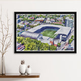 Providence Park Stadium WaterColor Framed Canvas Prints, Portland Oregon Watercolor, Stadium Art Gifts, Floating Frame