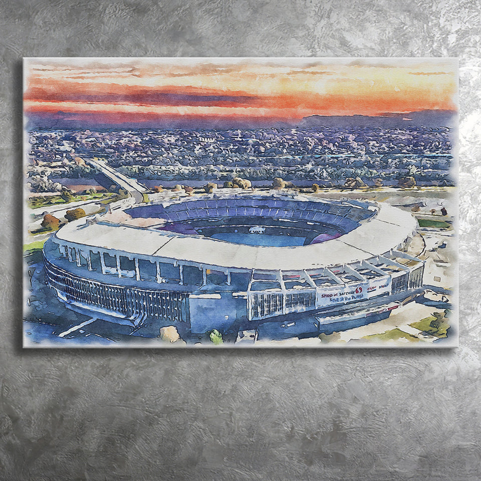 RFK Stadium WaterColor Canvas Prints, Washington, D.C. Watercolor, Stadium Art Gifts