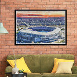 RFK Stadium WaterColor Framed Art Prints, Washington, D.C. Watercolor, Stadium Art Gifts