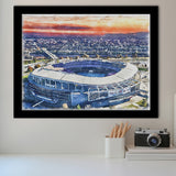RFK Stadium WaterColor Framed Art Prints, Washington, D.C. Watercolor, Stadium Art Gifts