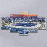 RFK Stadium WaterColor 5 Panels Mix Canvas Prints, Washington, D.C. Watercolor, Large Stadium Canvas