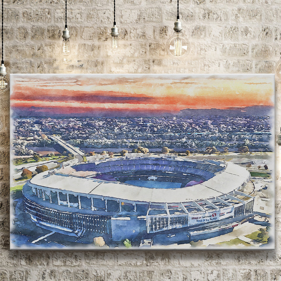 RFK Stadium WaterColor Canvas Prints, Washington, D.C. Watercolor, Stadium Art Gifts
