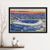 RFK Stadium WaterColor Framed Canvas Prints, Washington, D.C. Watercolor, Stadium Art Gifts, Floating Frame