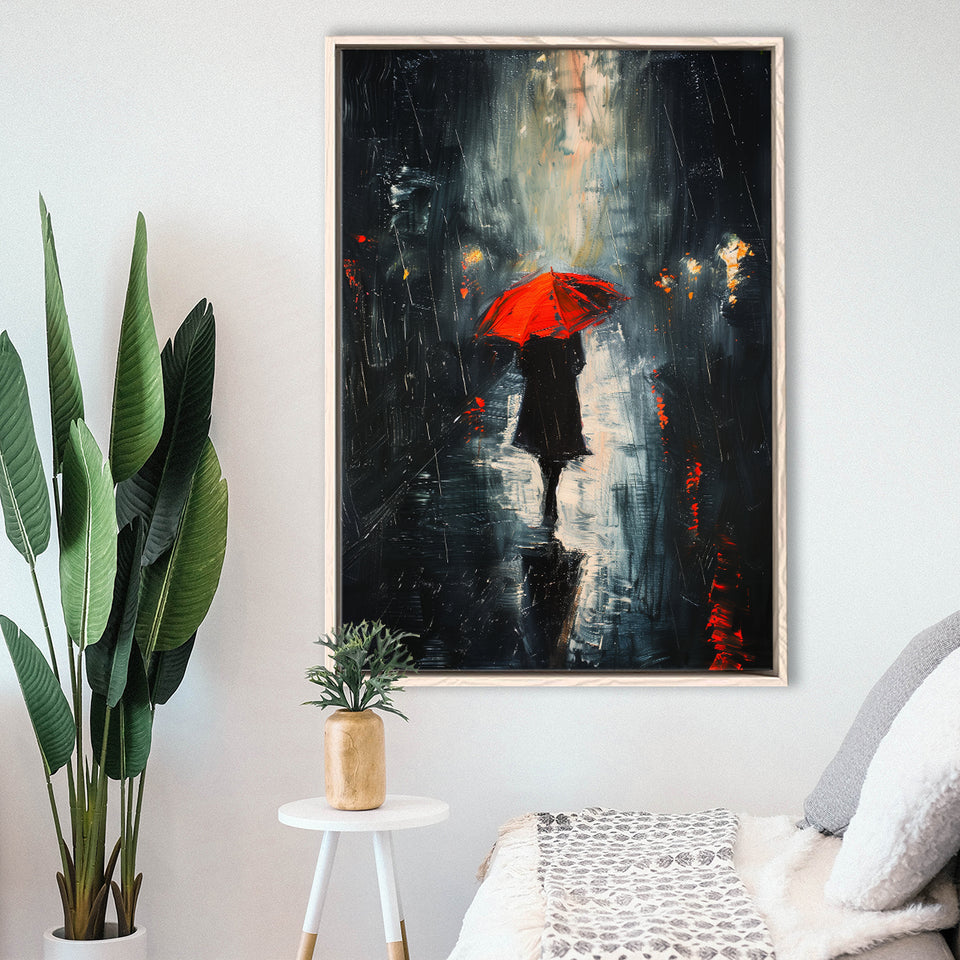 Rain Cloud Oil Paintingvintage Dark Academia,Framed Canvas Prints Wall Art Decor, Floating Frame