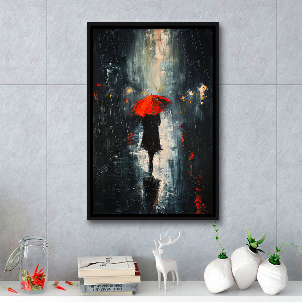 Rain Cloud Oil Paintingvintage Dark Academia,Framed Canvas Prints Wall Art Decor, Floating Frame