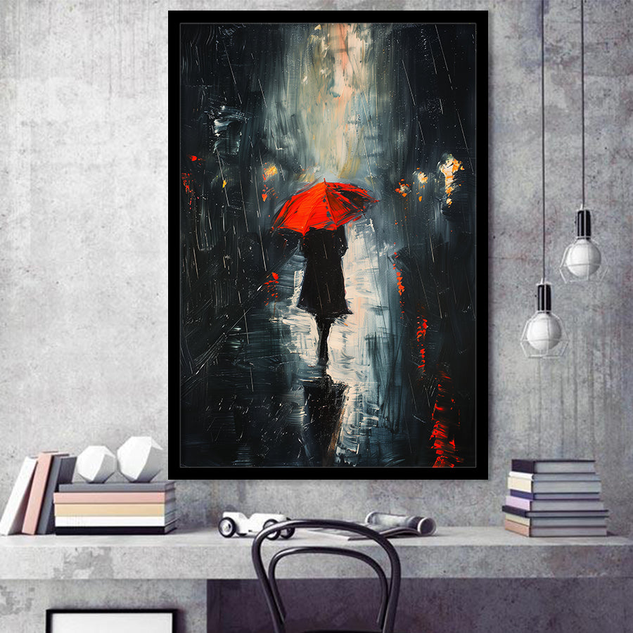 Rain Cloud Oil Paintingvintage Dark Academia,Framed Art Prints Wall Decor, Picture Framed