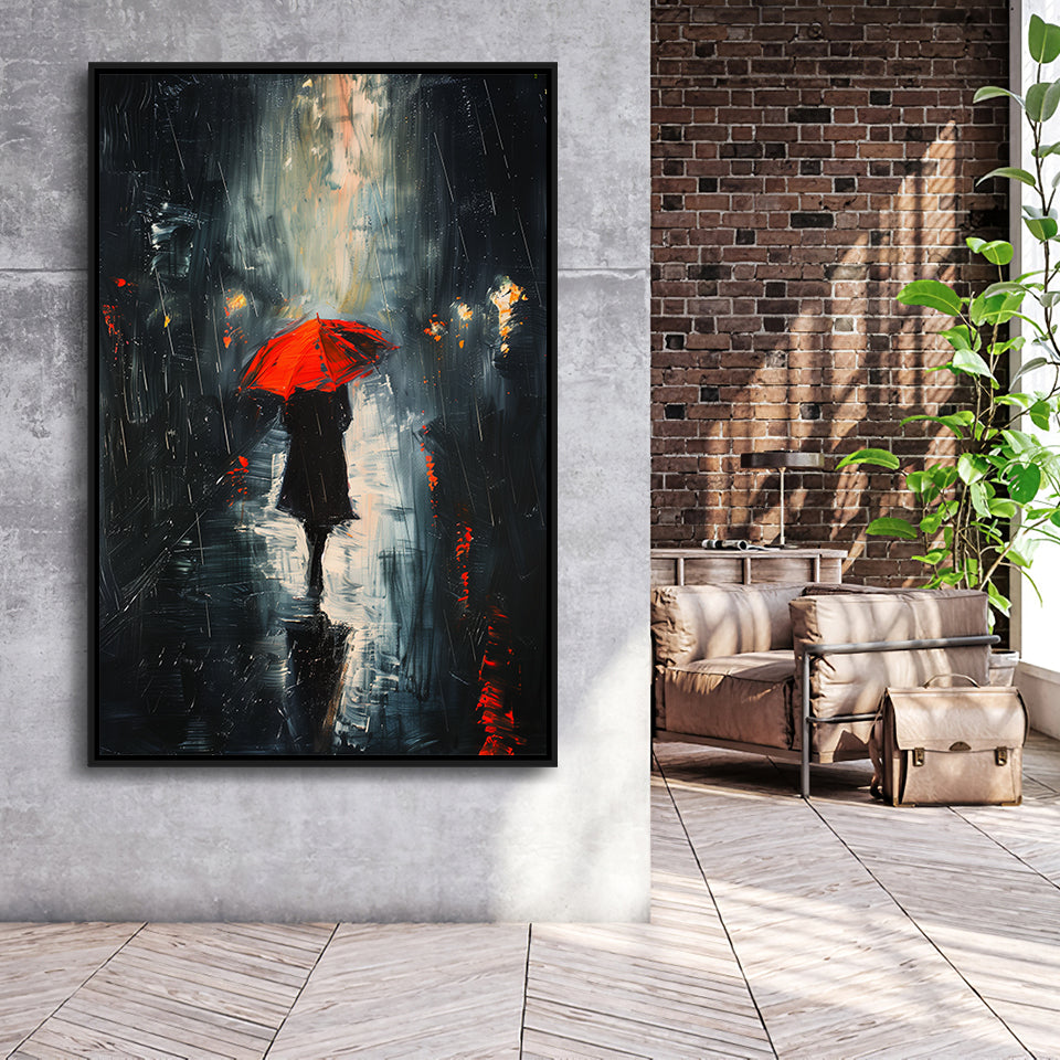 Rain Cloud Oil Paintingvintage Dark Academia,Framed Canvas Prints Wall Art Decor, Floating Frame