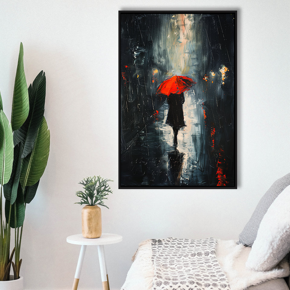Rain Cloud Oil Paintingvintage Dark Academia,Framed Canvas Prints Wall Art Decor, Floating Frame