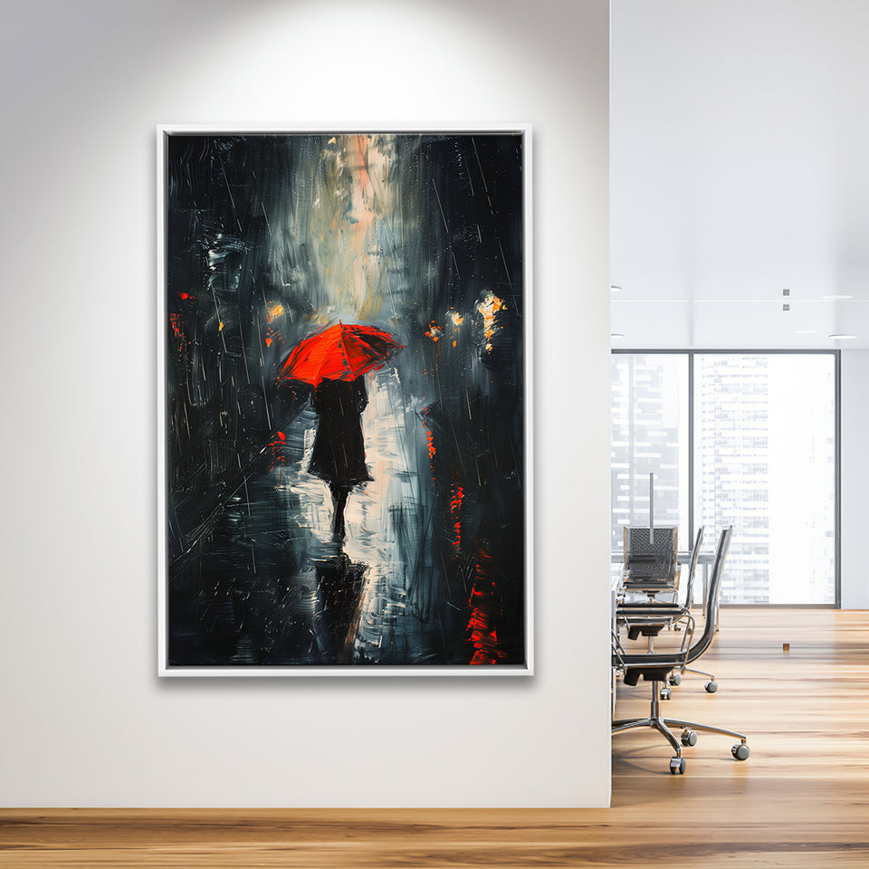 Rain Cloud Oil Paintingvintage Dark Academia,Framed Canvas Prints Wall Art Decor, Floating Frame