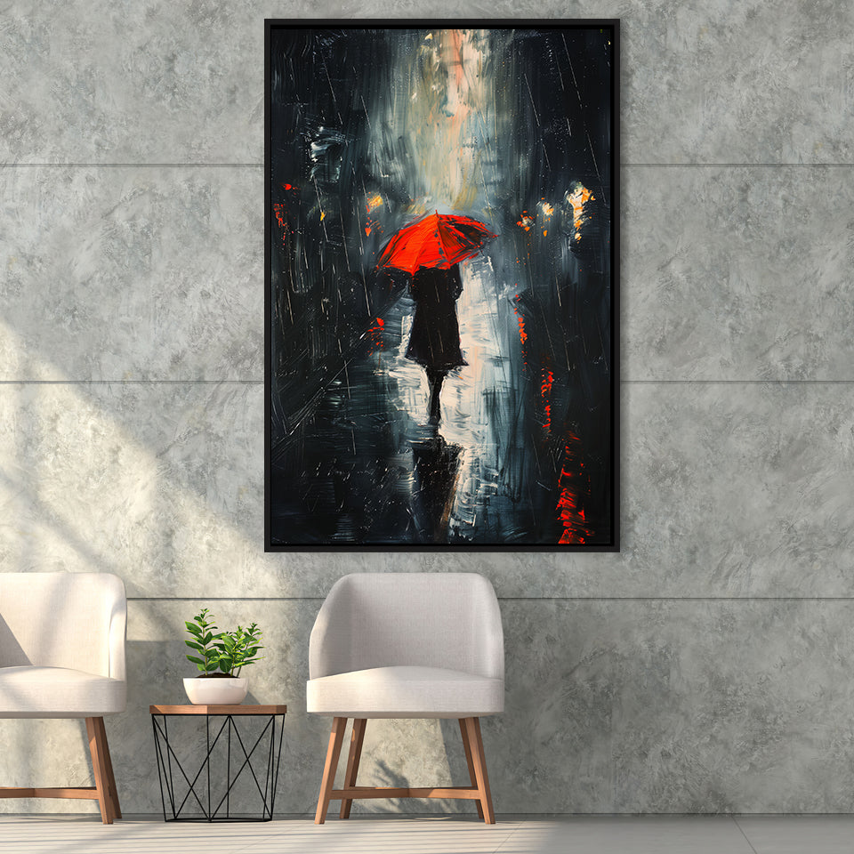 Rain Cloud Oil Paintingvintage Dark Academia,Framed Canvas Prints Wall Art Decor, Floating Frame