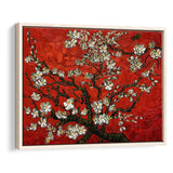Red Style Almond Blossom By Vincent Van Gogh, Framed Canvas Print Wall Art Decor,Floating Frame
