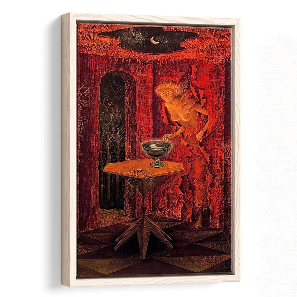 Remedios Varo Born Again Canvas Art,Remedios Varo Fine Print,Framed Canvas Prints Wall Art Decor, Floating Frame