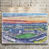 Rentschler Field WaterColor Canvas Prints, East Hartford Connecticut Watercolor, Stadium Art Gifts