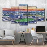 Rentschler Field WaterColor 5 Panels Mix Canvas Prints, East Hartford Connecticut Watercolor, Large Stadium Canvas