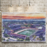 Reser Stadium WaterColor Canvas Prints, Corvallis Oregon Watercolor, Stadium Art Gifts