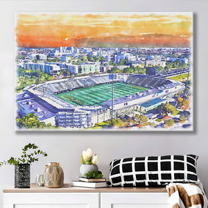 Riccardo Silva Stadium WaterColor Canvas Prints, University Park Florida Watercolor, Stadium Art Gifts