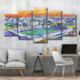 Riccardo Silva Stadium WaterColor 5 Panels Mix Canvas Prints, University Park Florida Watercolor, Large Stadium Canvas