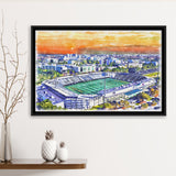 Riccardo Silva Stadium WaterColor Framed Canvas Prints, University Park Florida Watercolor, Stadium Art Gifts