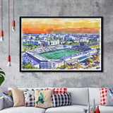 Riccardo Silva Stadium WaterColor Framed Art Prints, University Park Florida Watercolor, Stadium Art Gifts