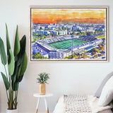 Riccardo Silva Stadium WaterColor Framed Canvas Prints, University Park Florida Watercolor, Stadium Art Gifts