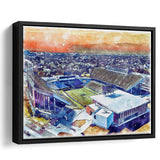 Rice Stadium WaterColor Framed Canvas Prints, Houston Texas Watercolor, Stadium Art Gifts, Floating Frame