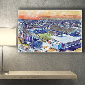 Rice Stadium WaterColor Canvas Prints, Houston Texas Watercolor, Stadium Art Gifts