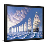 Rob Gonsalves Sun Sets Sail New Print On, Framed Art Print Wall Decor, Framed Picture