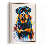 Rottweiler Dog Portrait Painting Unique Pet Art, Framed Canvas Painting, Framed Canvas Prints Wall Art Decor
