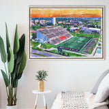 Roy Kidd Stadium WaterColor Framed Canvas Prints, Richmond Kentucky Watercolor, Stadium Art Gifts, Floating Frame