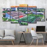 Roy Kidd Stadium WaterColor 5 Panels Mix Canvas Prints, Richmond Kentucky Watercolor, Large Stadium Canvas