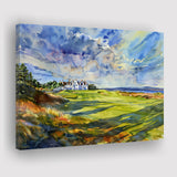Royal Dornoch Golf Club Scotland Watercolor Painting, Canvas Print Wall Art Decor, Landscape Art Print