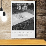 Scotiabank Arena Toronto Maple Leafs, Stadium Print For Ice Hockey Lovers, Black And White, Canvas Print Wall Art