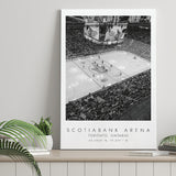 Scotiabank Arena Toronto Maple Leafs, Stadium Print For Ice Hockey Lovers, Black And White, Canvas Print Wall Art