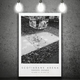 Scotiabank Arena Toronto Maple Leafs, Stadium Print For Ice Hockey Lovers, Black And White, Canvas Print Wall Art