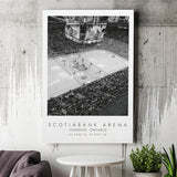 Scotiabank Arena Toronto Maple Leafs, Stadium Print For Ice Hockey Lovers, Black And White, Canvas Print Wall Art
