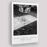 Scotiabank Arena Toronto Maple Leafs, Stadium Print For Ice Hockey Lovers, Black And White, Canvas Print Wall Art