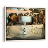 Salvador Dali Apparition Of Face And Fruit Dish On A Beach, Framed Canvas Print Wall Art Decor,Floating Frame