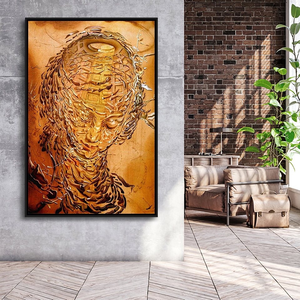 Salvador Dali Exhibition,Salvador Dali Canvas Print,Framed Canvas Prints Wall Art Decor, Floating Frame