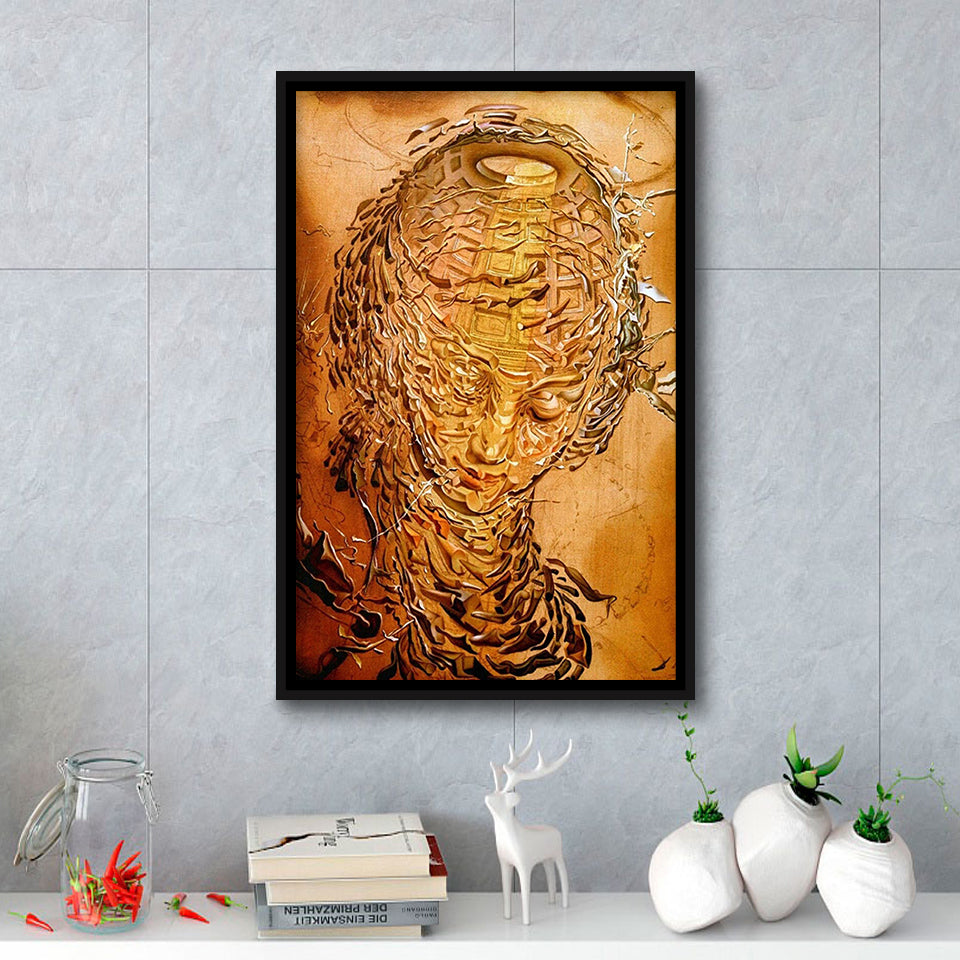 Salvador Dali Exhibition,Salvador Dali Canvas Print,Framed Canvas Prints Wall Art Decor, Floating Frame