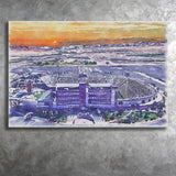 Sam Boyd Stadium WaterColor Canvas Prints, Clark County Nevada Watercolor, Stadium Art Gifts