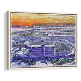 Sam Boyd Stadium WaterColor Framed Canvas Prints, Clark County Nevada Watercolor, Stadium Art Gifts, Floating Frame