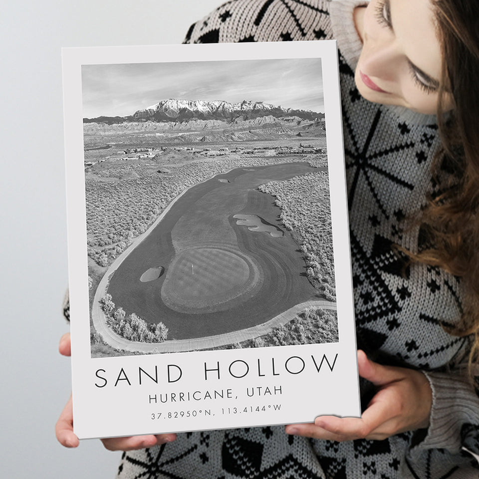 Sand Hollow Golf Course, Hole 4, Utah, Golf Art Print, Gift for him, Canvas Print Wall Art