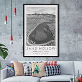 Sand Hollow Golf Course, Hole 4, Utah, Golf Art, Gift for him, Framed Art Print Wall Decor