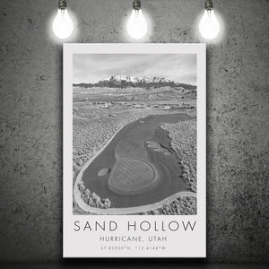 Sand Hollow Golf Course, Hole 4, Utah, Golf Art Print, Gift for him, Canvas Print Wall Art