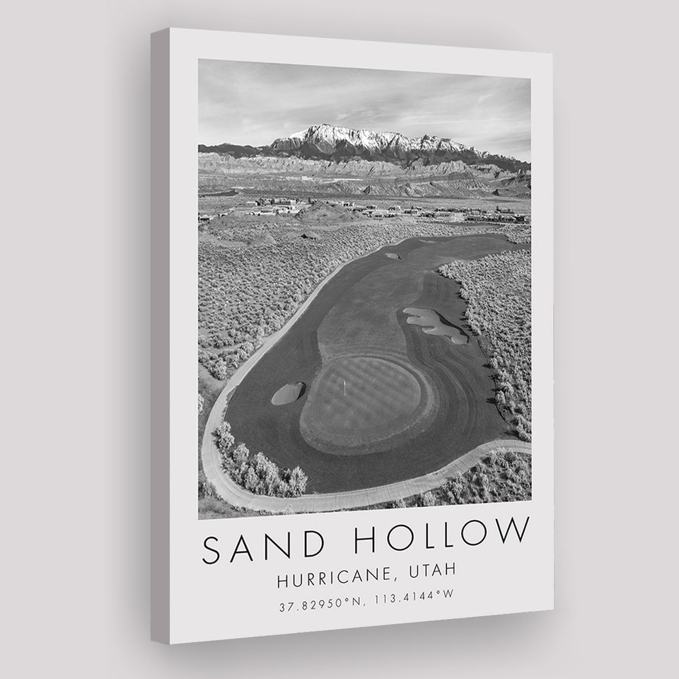 Sand Hollow Golf Course, Hole 4, Utah, Golf Art Print, Gift for him, Canvas Print Wall Art