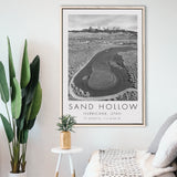 Sand Hollow Golf Course, Hole 4, Utah, Golf Art Print, Floating Frame, Framed Canvas Print Wall Art