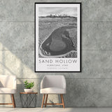 Sand Hollow Golf Course, Hole 4, Utah, Golf Art Print, Floating Frame, Framed Canvas Print Wall Art