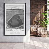 Sand Hollow Golf Course, Hole 4, Utah, Golf Art Print, Floating Frame, Framed Canvas Print Wall Art